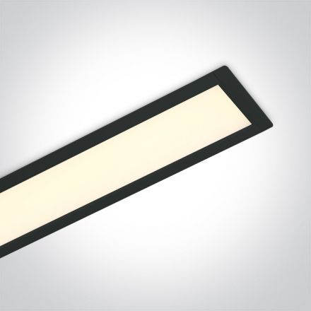Χωνευτό Γραμμικό Φωτιστικό LED 40W 3000K Αλουμίνιο Μαύρο 230V
