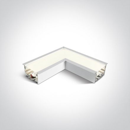 Χωνευτό Γραμμικό Φωτιστικό Γωνία 8W 4000K 230V Λευκό