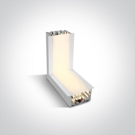 Χωνευτό Γραμμικό Φωτιστικό Ceiling to Wall 10W 3000K 230V Λευκό