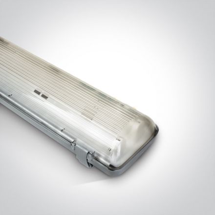 One Light Φωτιστικό Σκαφάκι LED 2xT8 60cm Γκρι IP65 100-240V PC