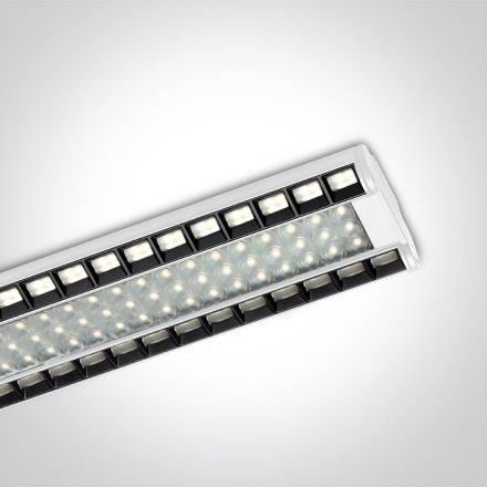 One Light Γραμμικό Φωτιστικό LED 80W 4000K 120cm Αλουμίνιο Λευκό IP20 230V