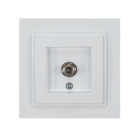 Πρίζα TV F Connector Λευκή MONO