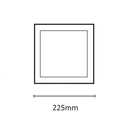 InLight LED Slim Panel 20watt Τετράγωνο 3000Κ Θερμό Λευκό (2.20.01.1)