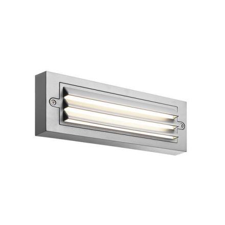 Φωτιστικό Τοίχου Με Γριλιές LED 6W 255X42X90 3CCT IP65 Γκρι 