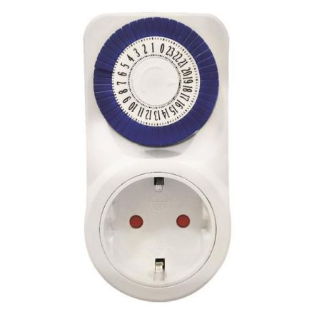 Χρονοδιακοπτης Πριζας 24Ωpeς 16A 220-240V Με Παιδικη Προστασια IP20
