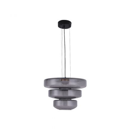 InLight Κρεμαστό Φωτιστικό Φιμέ Γυαλί 12W 1644LM 3000K D:45x33cm (4070-Smoky)