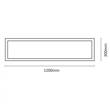 InLight LED Panel 48watt Παραλληλόγραμμο 4000Κ Φυσικό Λευκό (2.50.01.2)