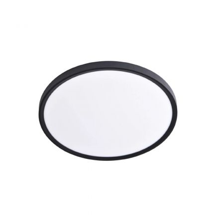 InLight Πλαφονιέρα οροφής LED 24W 3CCT (Με Διακόπτη) Μαύρο D:30x2,5cm (42036-D-Black)