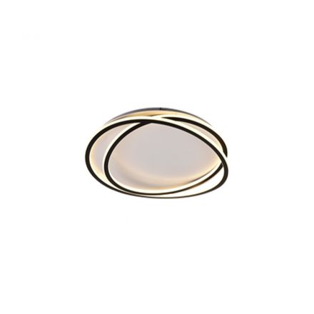 InLight Πλαφονιέρα Οροφής LED 76W 3CCT Μαύρο D:50x12cm (42037-Black)