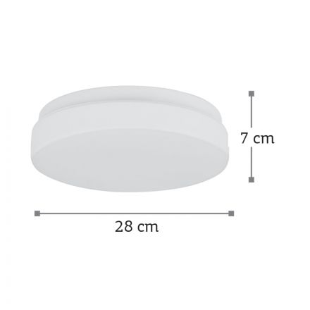 InLight Πλαφονιέρα οροφής από λευκό μέταλλο και λευκή οπαλίνα (42096-Α)
