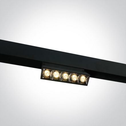 Μαγνητικό Γραμμικό Φωτιστικό Ράγας LED 12W 3000K Αλουμίνιο Μαύρο Ρυθμιζόμενο