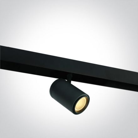 Μαγνητικό Spot Ράγας LED 24W 3000K Αλουμίνιο Μαύρο Ρυθμιζόμενο
