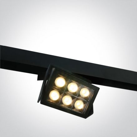 Μαγνητικό Spot Ράγας DALI LED 26W 3000K 48V Αλουμίνιο Μαύρο Ρυθμιζόμενο