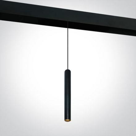 Μαγνητικό Κρεμαστό Φωτιστικό Ράγας LED 5W 3000K 48V Αλουμίνιο Μαύρο Dark Light