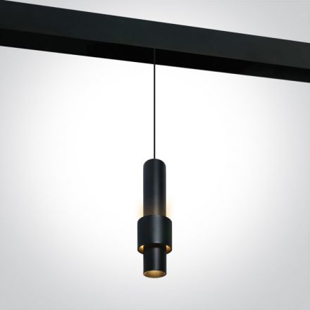 Μαγνητικό Κρεμαστό Φωτιστικό Ράγας LED 7W 3000K 48V Αλουμίνιο Μαύρο Dark Light