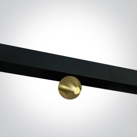 Μαγνητικό Spot Ράγας Ball LED 7W 3000K Αλουμίνιο Brushed Brass Ρυθμιζόμενο