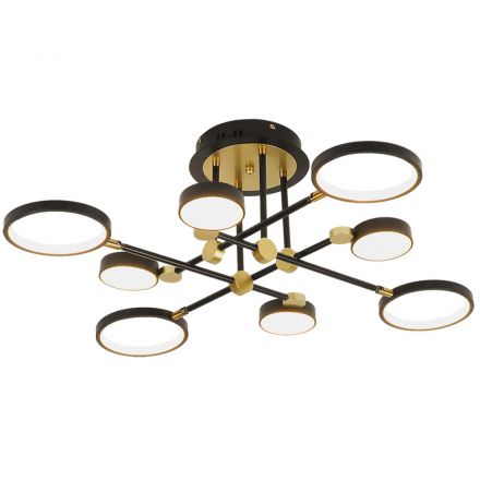 Φωτιστικό Οροφής LED 48W Persa 90cm Μαύρο-Χρυσό