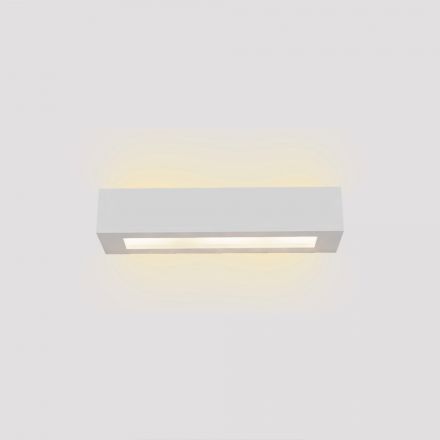 Inlight Επιτοίχιο Φωτιστικό Λευκό Γύψο 2xE14 D:36cm (43049-B-White)