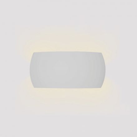 Inlight Επιτοίχιο Φωτιστικό Λευκό Γύψο 1XE14 D:31cm (43050-White)
