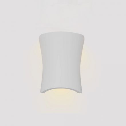 Inlight Επιτοίχιο Φωτιστικό Λευκό Γύψο 1XE14 D:21,5cm (43053-White)