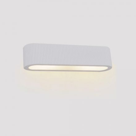 Inlight Επιτοίχιο Λευκό Φωτιστικό γύψο 2XE14 D:35cm (43054-White)