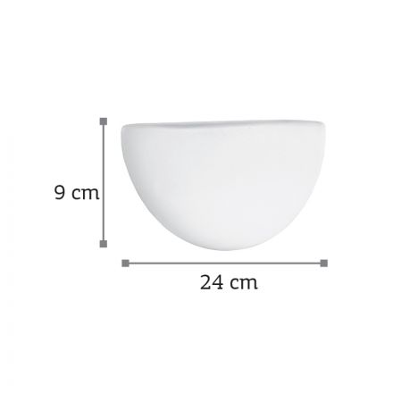 InLight Επιτοίχιο φωτιστικό από λευκό μέταλλο και λευκή οπαλίνα (43342)