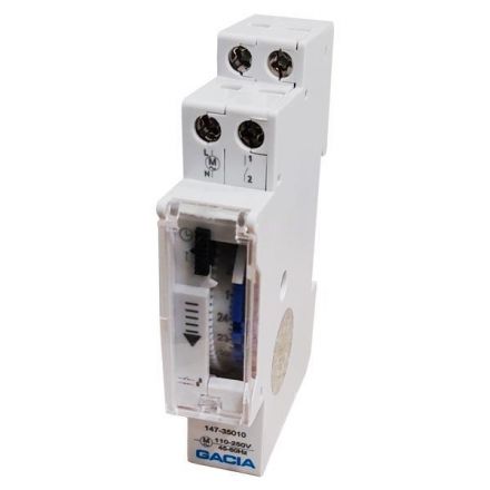 Χρονοδιακοπτης Ράγας Στενος 16A 110-250V 100H Εφεδρεια