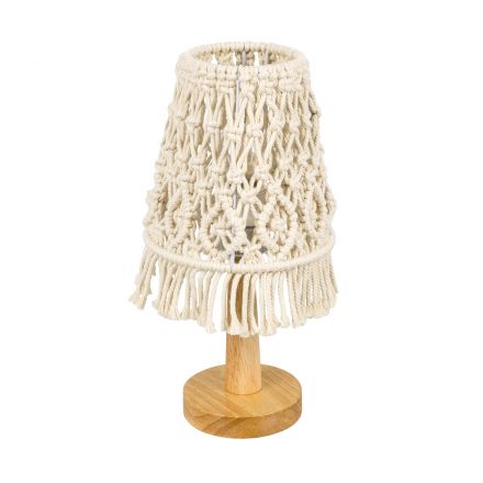 RWANDA 36210 Boho Επιτραπέζιο Φωτιστικό Πορτατίφ με Ντουί 1xE27 IP20 Μπεζ & Καφέ