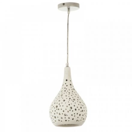 InLight Κρεμαστό Φωτιστικό LED 1xE27 Γύψινο Λευκό D:16cm (4471)