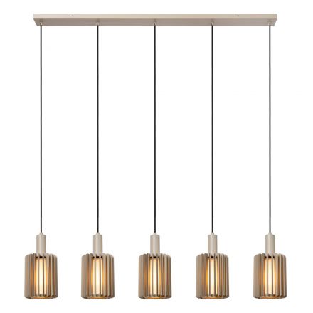 Κρεμαστό Φωτιστικό 5xE27 LAMBRES Taupe