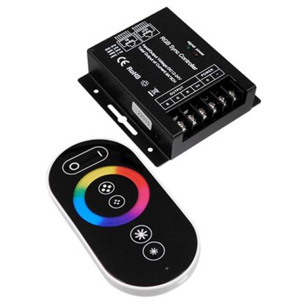 GloboStar® 73410 Ασύρματος LED RGB Controller με Χειριστήριο Αφής 2.4G RF SYNC 12V (288w) - 24V (576w) DC