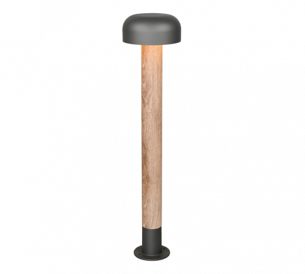 Trio Lighting Φωτιστικό Κολώνα 1xE27 FRASER Αλουμίνιο-Απομίμηση Ξύλου IP54 84cm