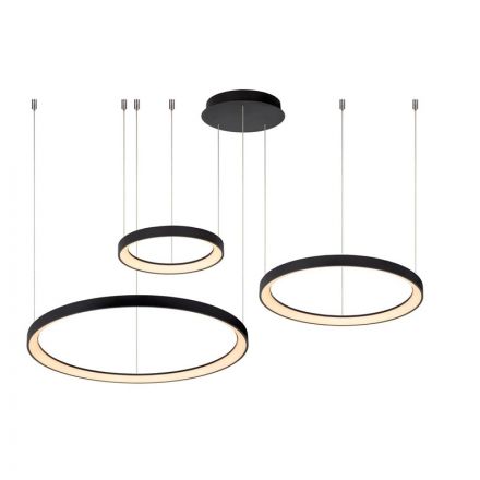Κρεμαστό Φωτιστικό LED 120W VIDAL Dimmable Ø78cm Ακρυλικό Μαύρο
