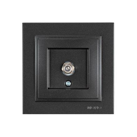Πρίζα TV F Connector Μαύρο MONO