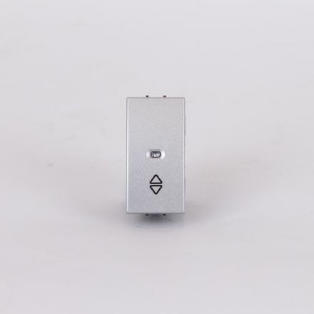 Διακοπτης 1 Modules A/R Με Λυχνια Νικελ Ματ