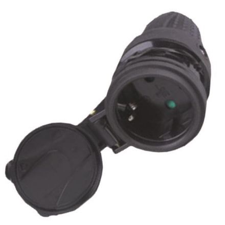 Φις Σουκο Θηλυκο Καουτσουκ IP44 16Α 220-240V Με Προστασια Επαφων