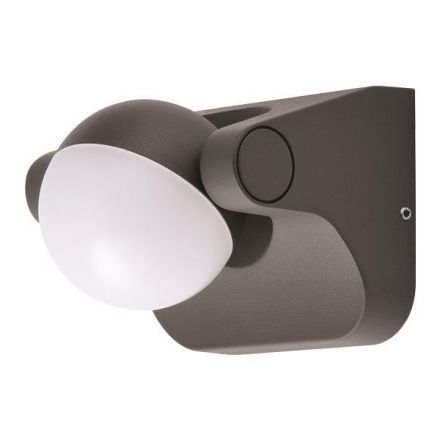 Απλίκα Τοίχου LED Με Περιστρεφόμενη Βάση 8W 114x105x90 3000K IP54 Γκρι PRO