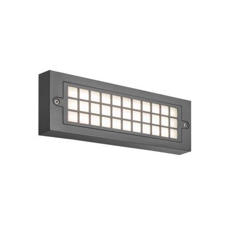 Φωτιστικό Τοίχου LED 6W 255X30X90 3CCT IP65 Γραφίτης 