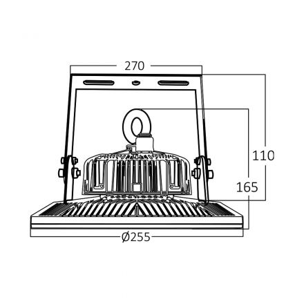 Καμπάνα LED 100W 4000K IP65 Γκρι