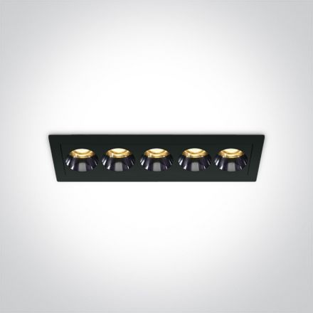 Χωνευτό Σποτ LED 12W 3000K Αλουμίνιο 230V Μαύρο Dark Light