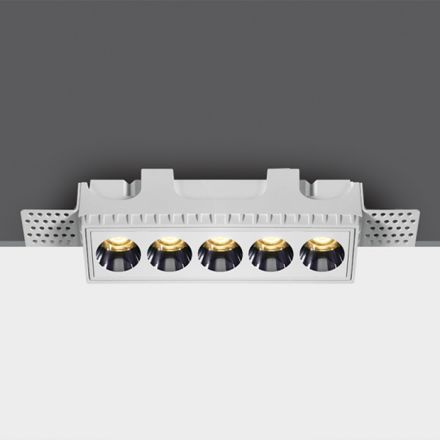 Χωνευτό Trimless LED Spot 12W 3000K Αλουμίνιο Λευκό Dark Light
