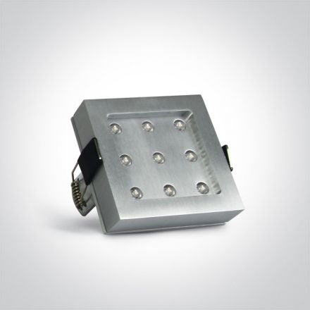 One Light Χωνευτό Spot LED 9x0.2W 6000K Αλουμίνιο