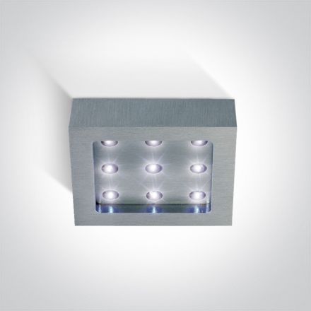 Χωνευτό Spot LED 9x0.2W Μπλε Αλουμίνιο