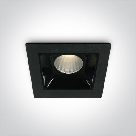 Χωνευτό Σποτ LED 2W Dimmable 3000K Die Cast Μαύρο