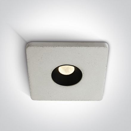 Τετράγωνο Χωνευτό Spot LED 4.5W 3000K Τσιμέντο Dark Light