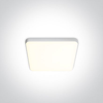 One Light Τετράγωνο Χωνευτό LED Panel 10W 4000K Αλουμίνιο Λευκό IP20 230V