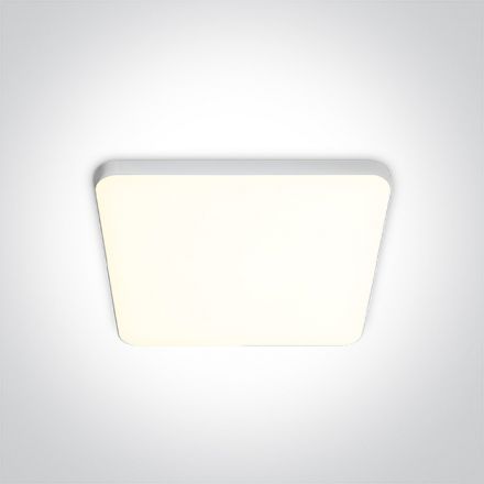 One Light Τετράγωνο Χωνευτό LED Panel 14W 3000K Αλουμίνιο Λευκό IP20 230V