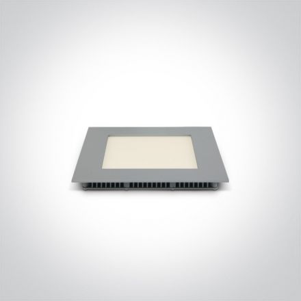 Τετράγωνο Χωνευτό LED Panel 16W 3000K Die Cast Γκρι IP40 230V