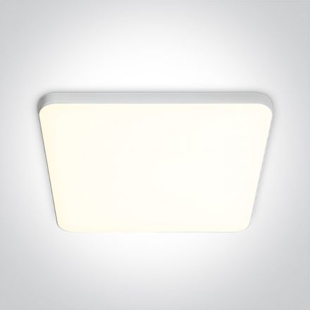 One Light Τετράγωνο Χωνευτό LED Panel 20W 3000K Αλουμίνιο Λευκό IP20 230V