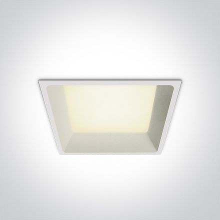 Τετράγωνο Χωνευτό LED Spot 22W SMD 4000K 100° Die Cast Λευκό IP20 230V Dark Light